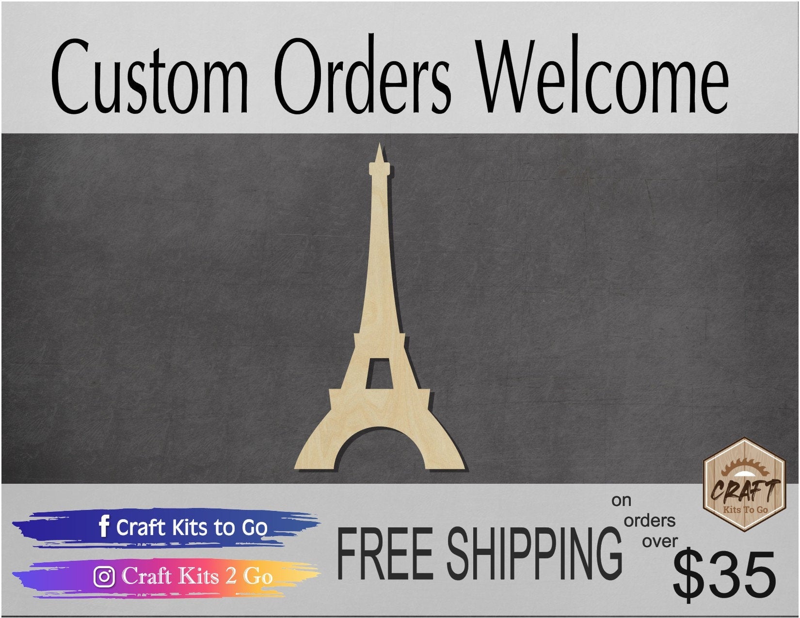 Eiffel Tower wood cutout Paris Love proposal Place DIY paint kit #1431 - Multiple Sizes Available - Unfinished Cutout Shapes