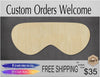 Eye Mask Cutout Custom cutout Spa Day sleeping beauty DIY Paint kit #1448 - Multiple Sizes Available - Unfinished Cutout Shapes