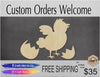 Easter Chicken Hatching cutout wood cutouts Easter craft springtime DIY Paint #1426 - Multiple Sizes Available - Unfinished Cutout Shapes