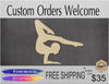 Gymnast wood blank cutouts Gym Workout Sports DIY Paint kit Paint yourself #1568 - Multiple Sizes Available - Unfinished Cutout Shapes