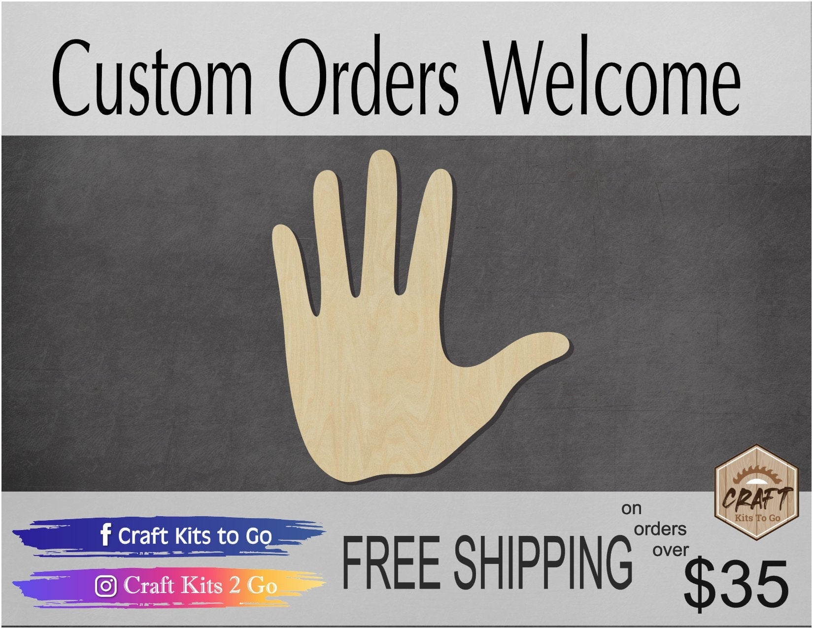 Hand wood cutouts Hello DIY paint kit Paint yourself #1582 - Multiple Sizes Available - Unfinished Cutout Shapes