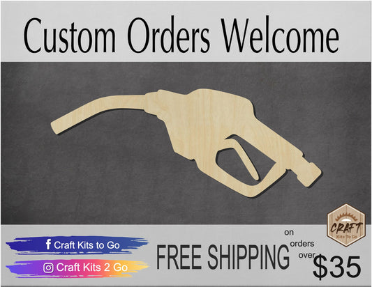 Gas Pump wood cutouts Fuel Road Trip DIY paint kit Garage #1518 - Multiple Sizes Available - Unfinished Wood Cutout Shapes