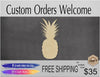 Pineapple wood cutout Hawaii Food cutout kitchen decor DIY Paint kit #1850 - Multiple Sizes Available - Unfinished Wood Cutouts Shapes