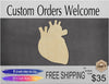 Human Heart wood cutout wood shapes Halloween DIY paint kit #1617 - Multiple Sizes Available - Unfinished Wood Cutouts Shapes