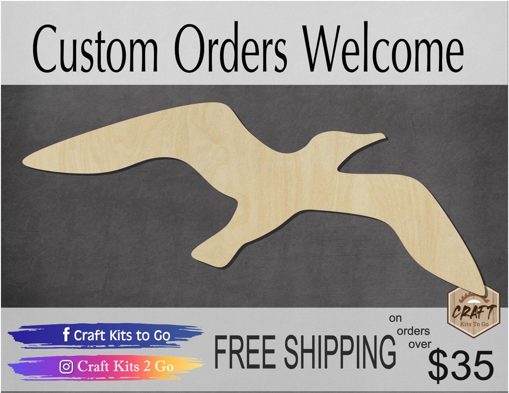 Seagull wood cutouts wood shapes Bird cutout wood shapes #1974 - Multiple Sizes Available - Unfinished Wood Cutout Shapes