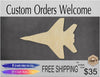 Jet wood cutouts wood shapes military Air Force Planes cutouts DIY Paint #1644 - Multiple Sizes Available - Unfinished wood Cutout Shapes