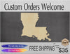 Louisiana State Wood cutouts wood shapes state cutouts DIY Paint kit #1706 - Multiple Sizes Available - Unfinished Wood Cutout Shapes