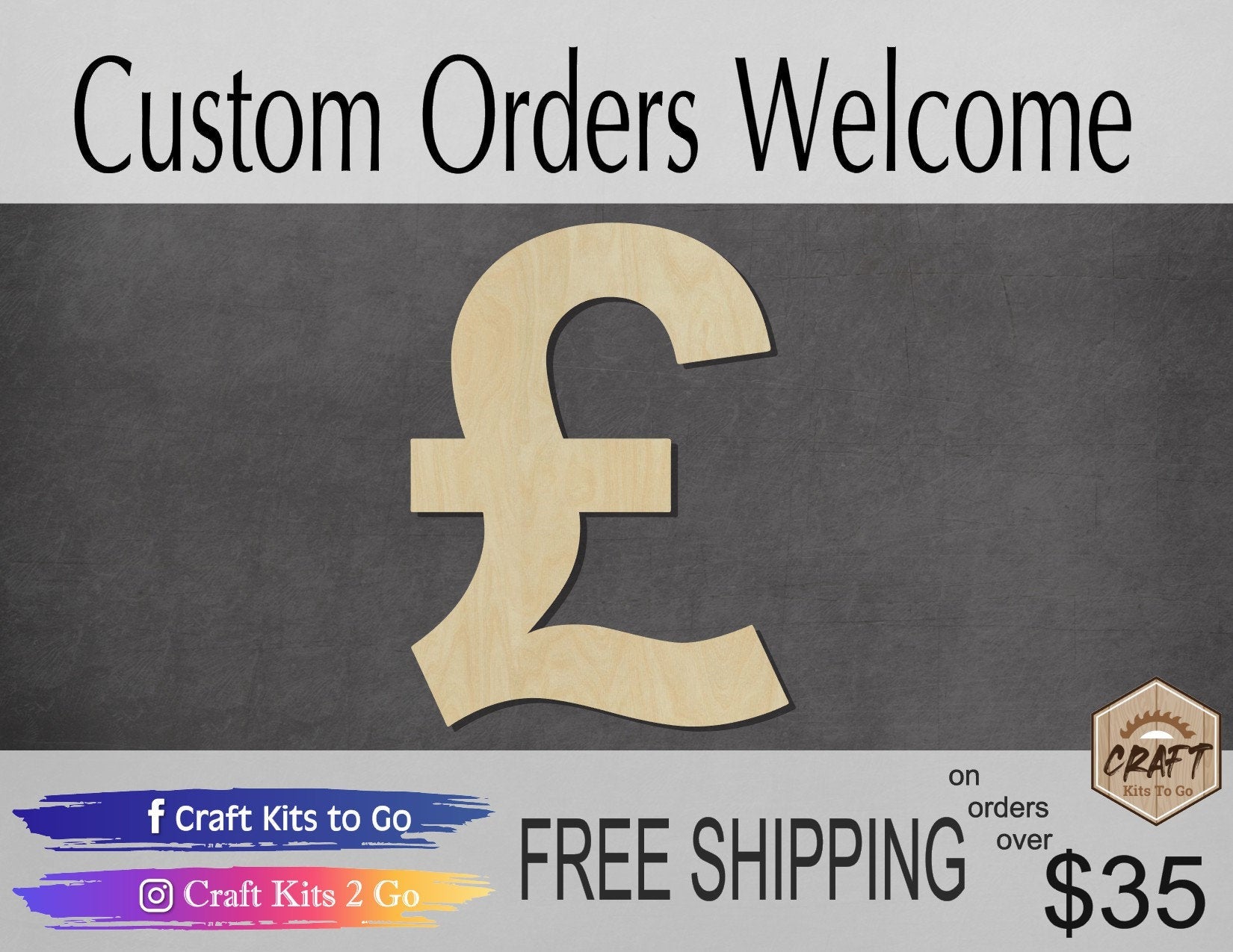 Pound Sign Wood shape wood cutouts Money Shopping DIY paint kit #1883 - Multiple Sizes Available - Unfinished Wood Cutout Shapes