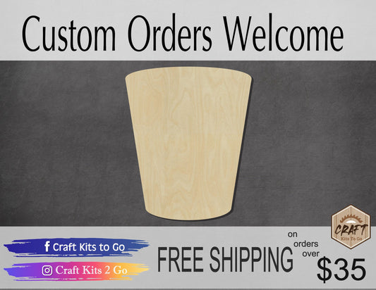 Shot Glass wood shape wood cutouts Drinking Bar DIY paint kit #1996 - Multiple Sizes Available - Unfinished Wood Cutout Shapes