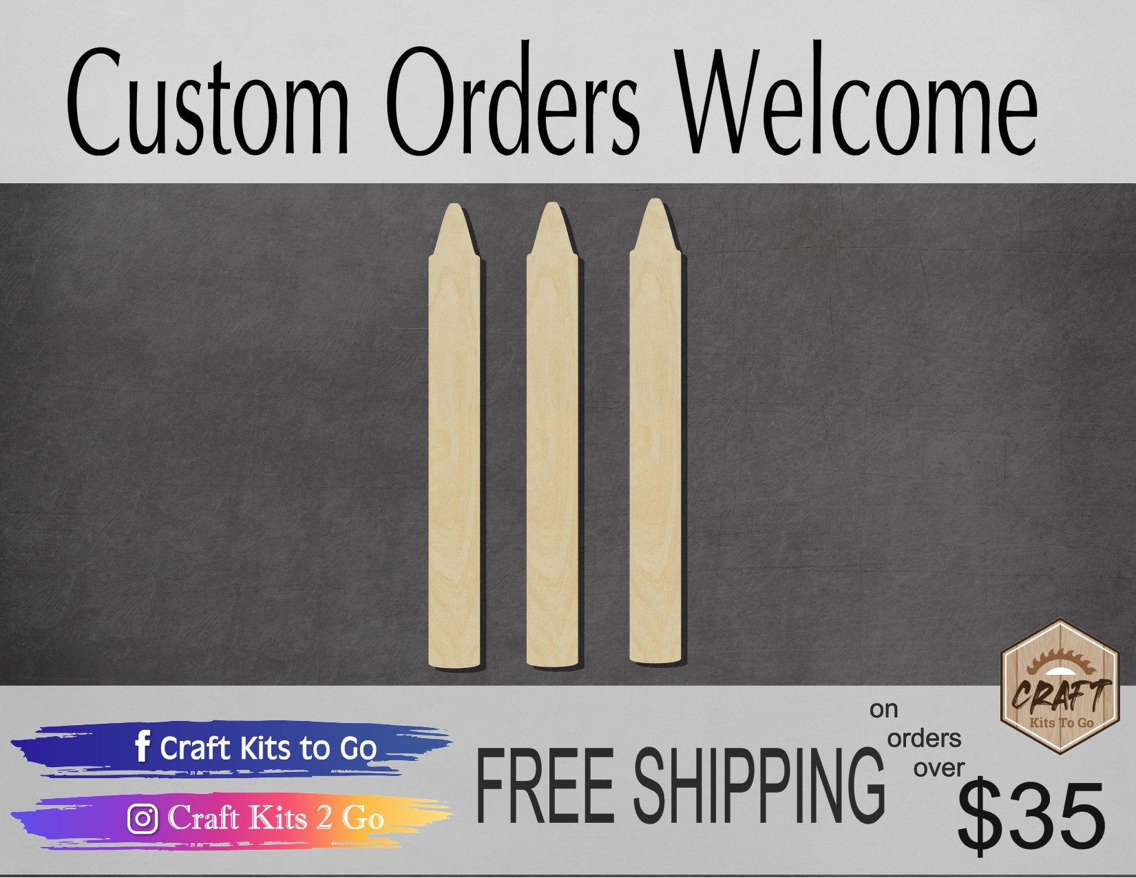 Crayons wood shape wood cutouts School Coloring DIY Paint kit #2021 - Multiple Sizes Available - Unfinished Wood Cutout Shapes