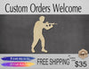 Soldier wood shape wood cutouts Military Army Navy Air Force Ward DIY Paint #2031 - Multiple Sizes Available - Unfinished Wood Cutout Shapes