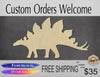 Stegosaurus wood shape wood cutouts DIY Paint kit Dinosaur Dinosaurs #2060 - Multiple Sizes Available - Unfinished Wood Cutout Shapes