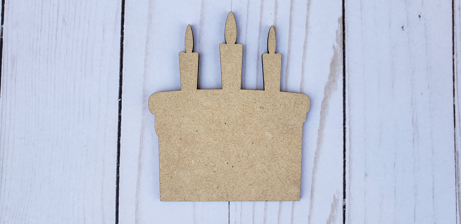 Birthday Cake Cutout #1043 - Multiple Sizes Available - Unfinished Wood Cutout Shapes