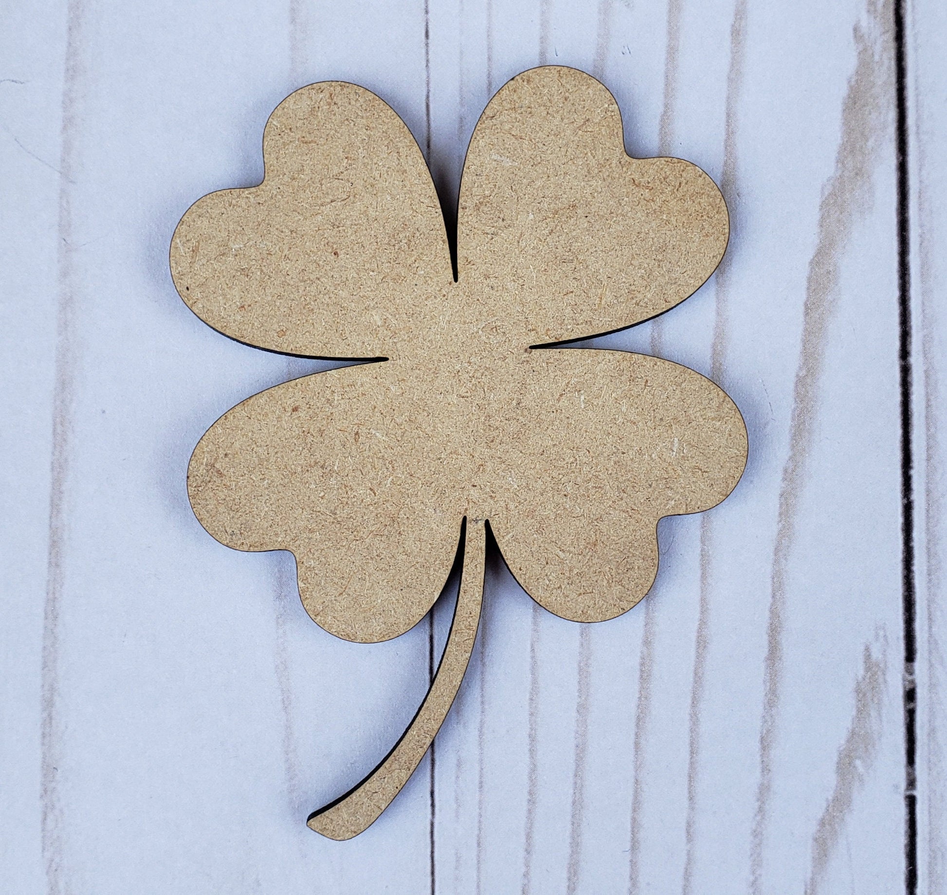 Four Leaf Clover wood cutouts wood shapes St. Patrick's Day craft DIY Paint #1674 - Multiple Sizes Available - Unfinished Wood Cutout Shapes