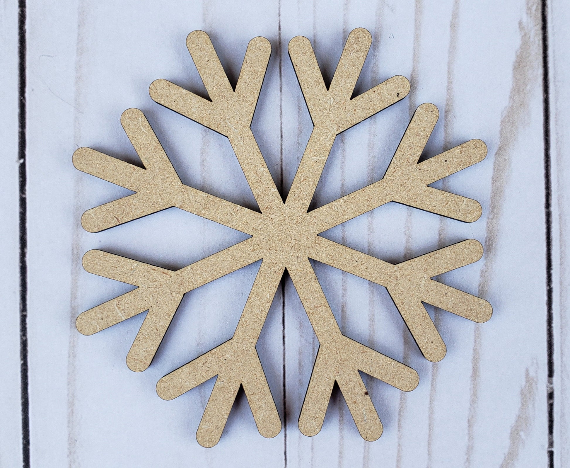 Snowflake wood shape wood cutouts snowing winter DIY Paint kit #2002 - Multiple Sizes Available - Unfinished Wood Cutout Shapes