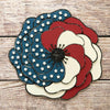 Patriotic Flower DIY Paint Party Kit 4th of July Crafty Craft Night #2254 - Multiple Sizes Available - Unfinished Wood Cutout Shapes