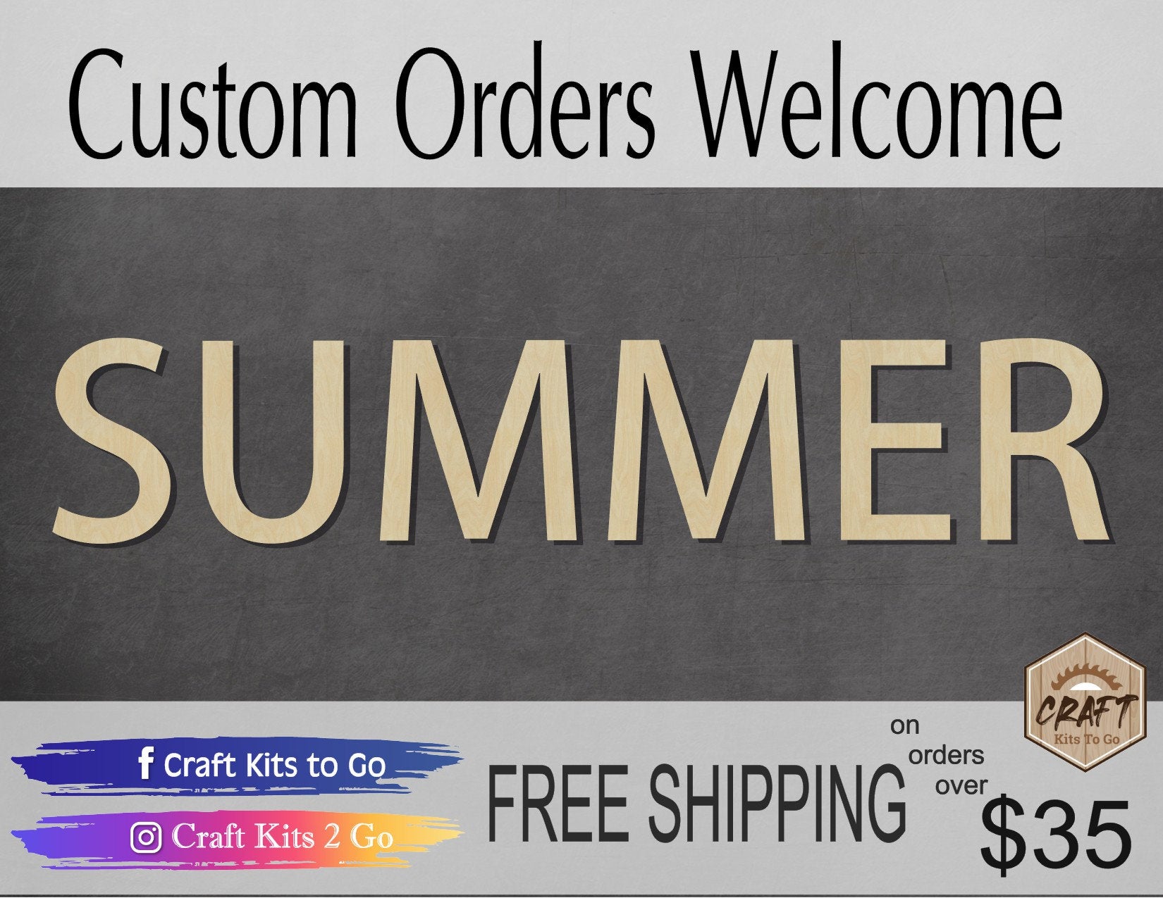 Summer word wood shape cutouts Summer Decor Summertime #2261 - Multiple Sizes Available - Unfinished Wood Cutout Shapes