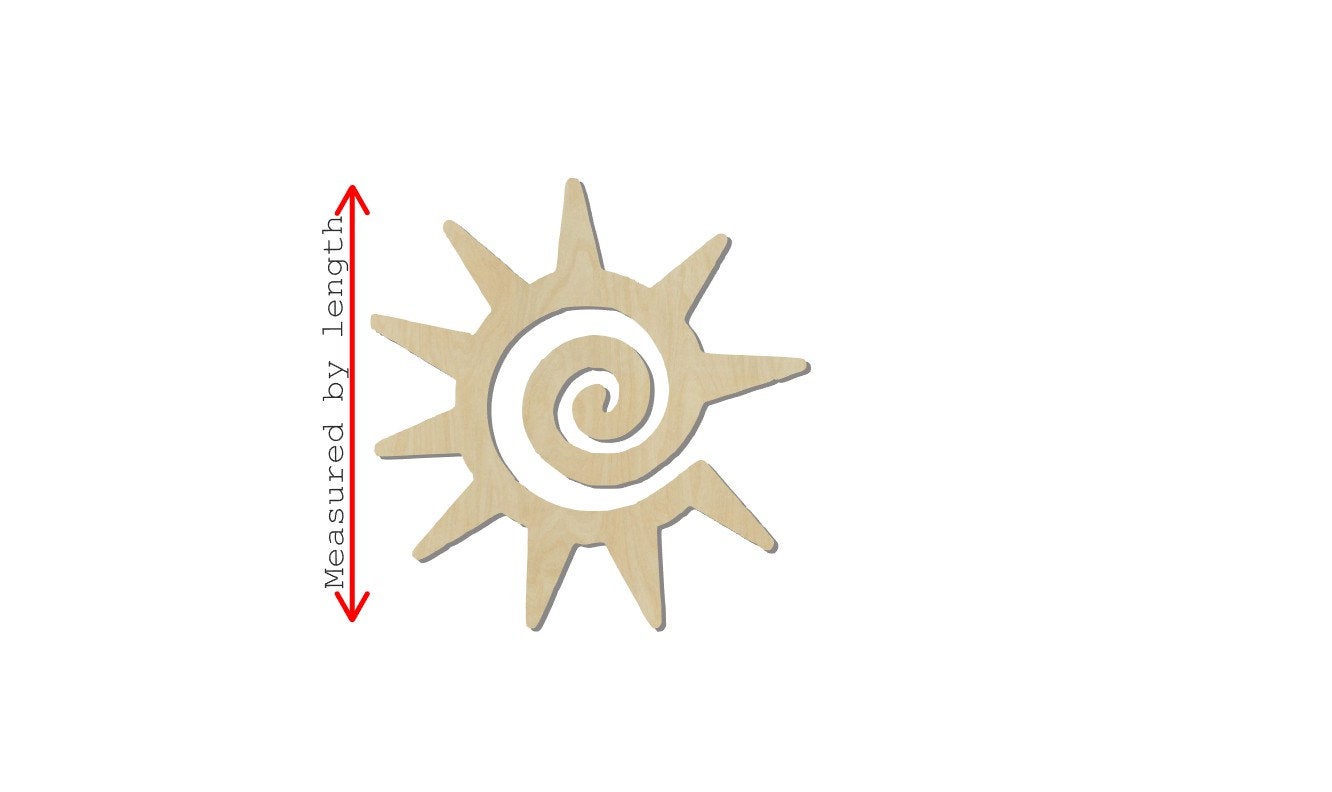 Kokopelli Sun wood shape wood cutouts #2299 - Multiple Sizes Available - Unfinished Wood Cutout Shapes