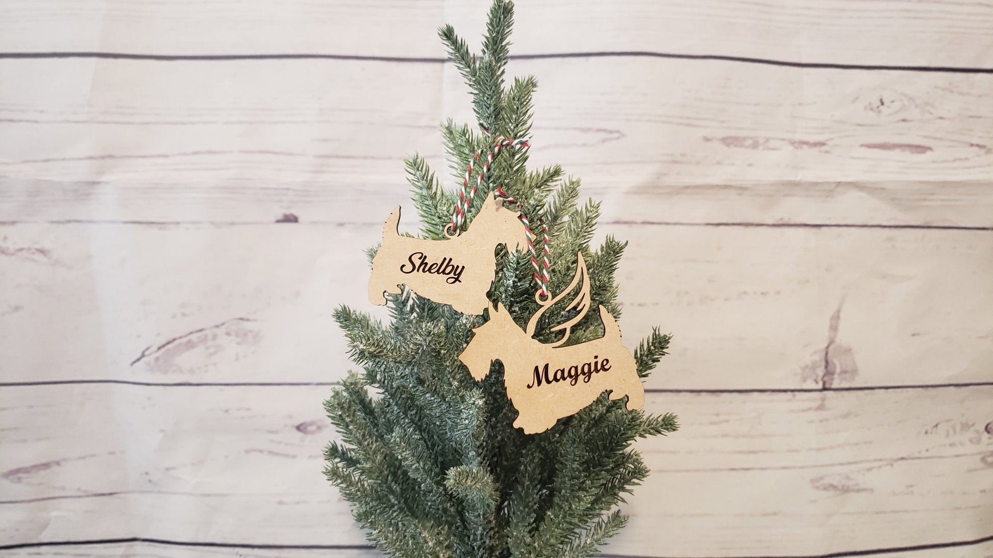 Scottie Angel Ornament Wood cutouts DIY Scottish Terrier paint kit #2437 - Multiple Sizes Available - Unfinished Wood Cutout Shapes