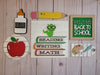 Apple Round Back to School DIY Craft Kit #2548 Multiple Sizes Available - Unfinished Wood Cutout Shapes