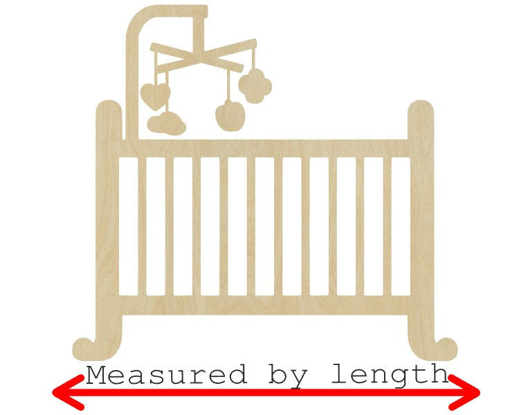 Baby Crib DIY Paint Kit for Adults DIY Kit #2590 - Multiple Sizes Available - Unfinished wood Cutout Shapes