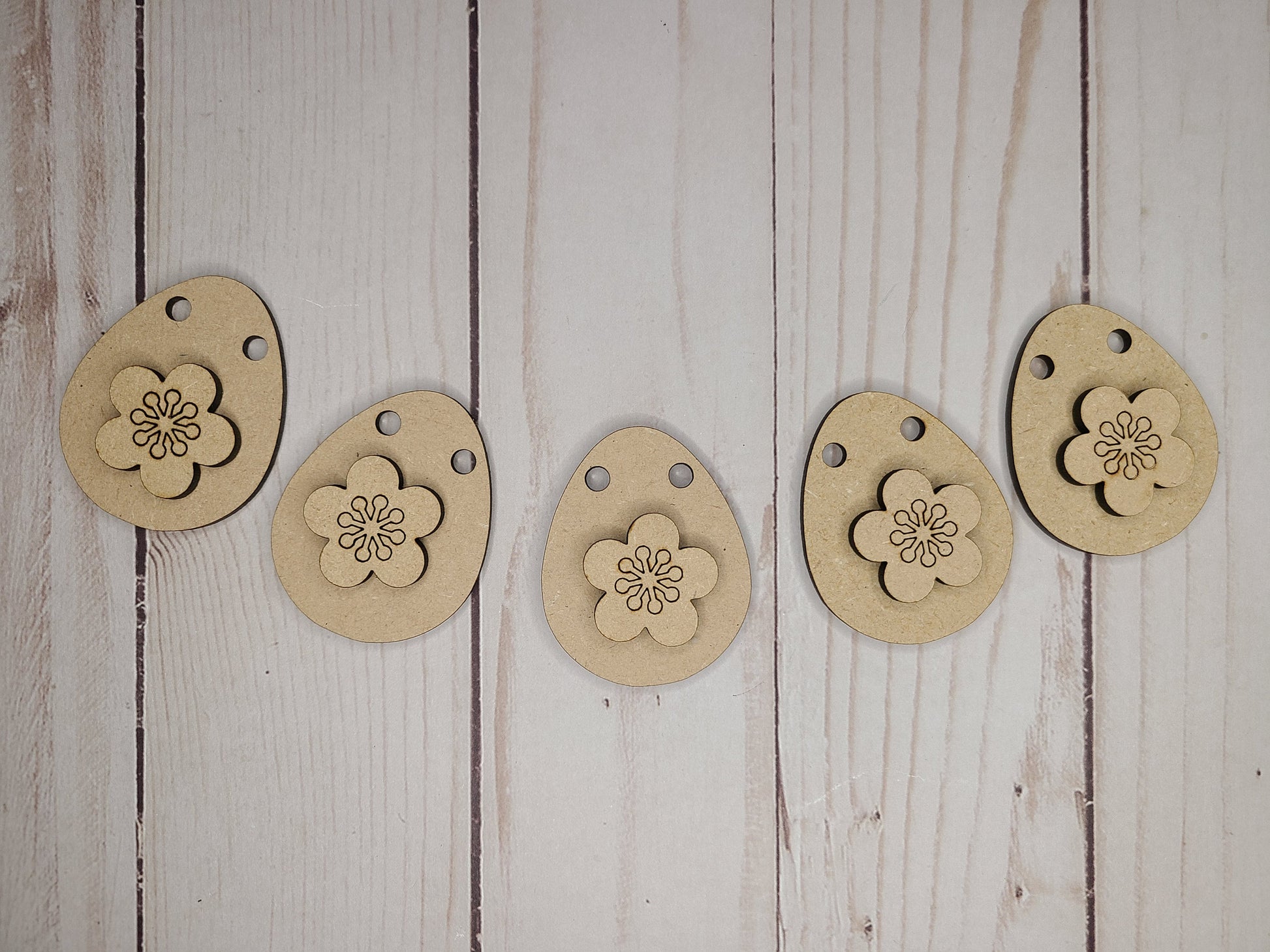 Easter Egg Bunting Banner Craft Kit for adults #2761 - Multiple Sizes Available - Unfinished Wood Cutout Shapes