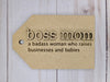 Boss Mom Tag Mother's Day DIY Craft Kit #2780 - Multiple Sizes Available - Unfinished Wood Cutout Shapes