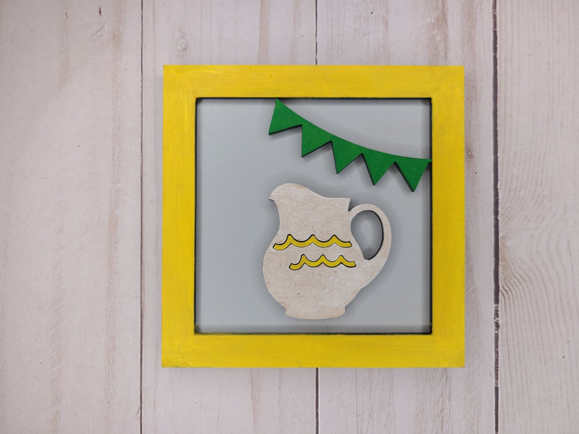 Lemon Pitcher Lemonade DIY Craft Kit #2540 - Multiple Sizes Available - Unfinished Wood Cutout Shapes