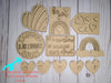 Heart Banner Paint Kit Party Paint Kit #2602 - Multiple Sizes Available - Unfinished Wood Cutout Shapes