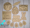 Bunny Kisses Round Easter Craft Kit for Adults #2758 - Multiple Sizes Available - Unfinished Wood Cutout Shapes