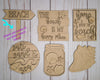 Beach Sign This Way Beach Decor Paint Kit DIY Craft Kit #2718 - Multiple Sizes Available - Unfinished Wood Cutout Shapes