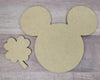 Mouse Home Interchangeable pieces ST PATRICK'S DAY shamrock #2221 - Unfinished Wood shape cutouts Paint kits