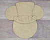 Mouse Home Interchangeable pieces PILGRIM HAT Thanksgiving decor #2221 - Unfinished Wood shape cutouts Paint kits