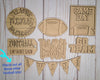 Football Foot Ball Bunting Banner Craft Kit for Adults #2743 - Multiple Sizes Available - Unfinished Wood Cutout Shapes