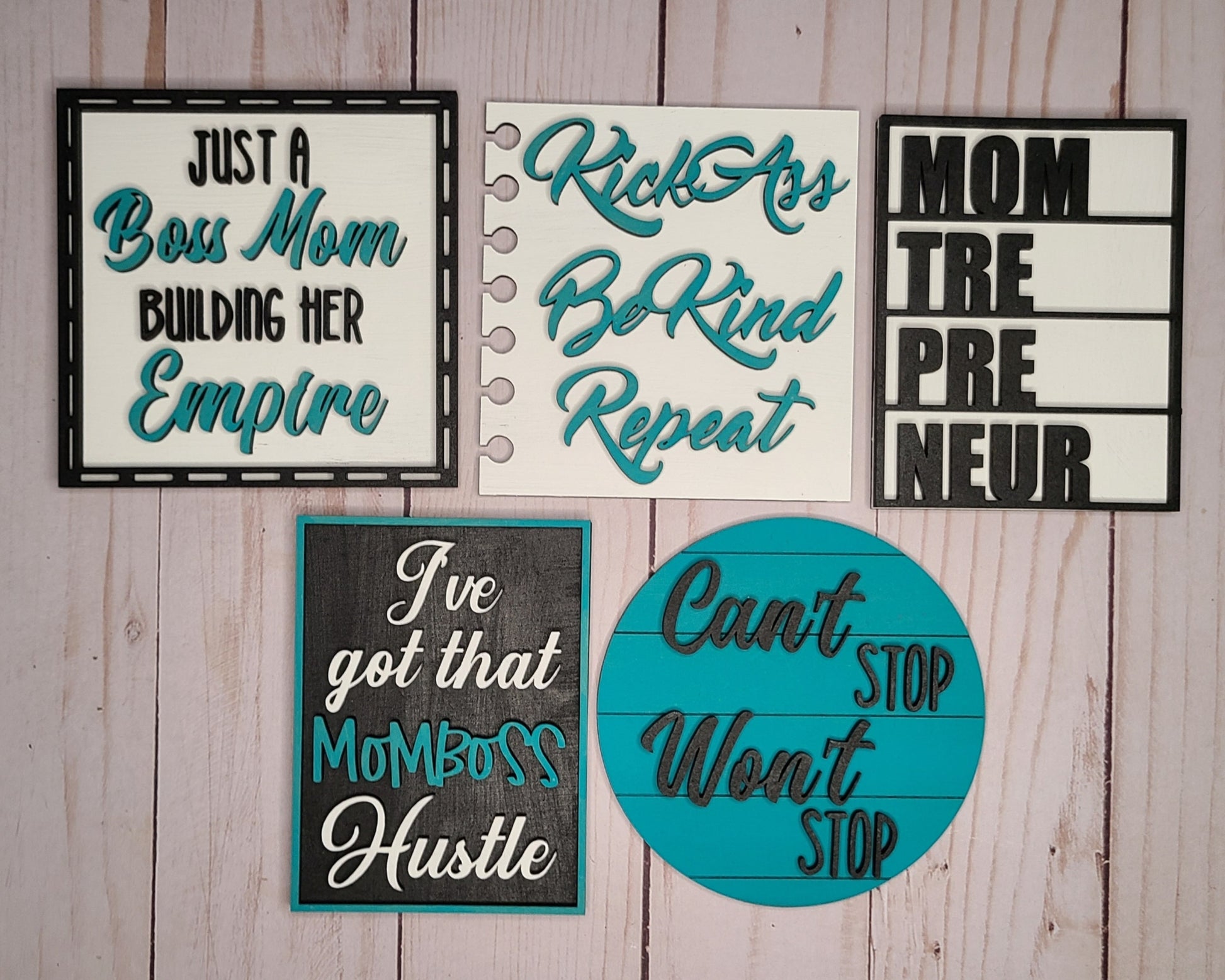 Just a Boss Mom Mother's Day DIY Craft Kit #2782 - Multiple Sizes Available - Unfinished Wood Cutout Shapes