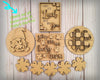 Lucky Letters Charm Craft DIY Paint Party Kit Craft Kit #2731 - Multiple Sizes Available - Unfinished Wood Cutout Shapes