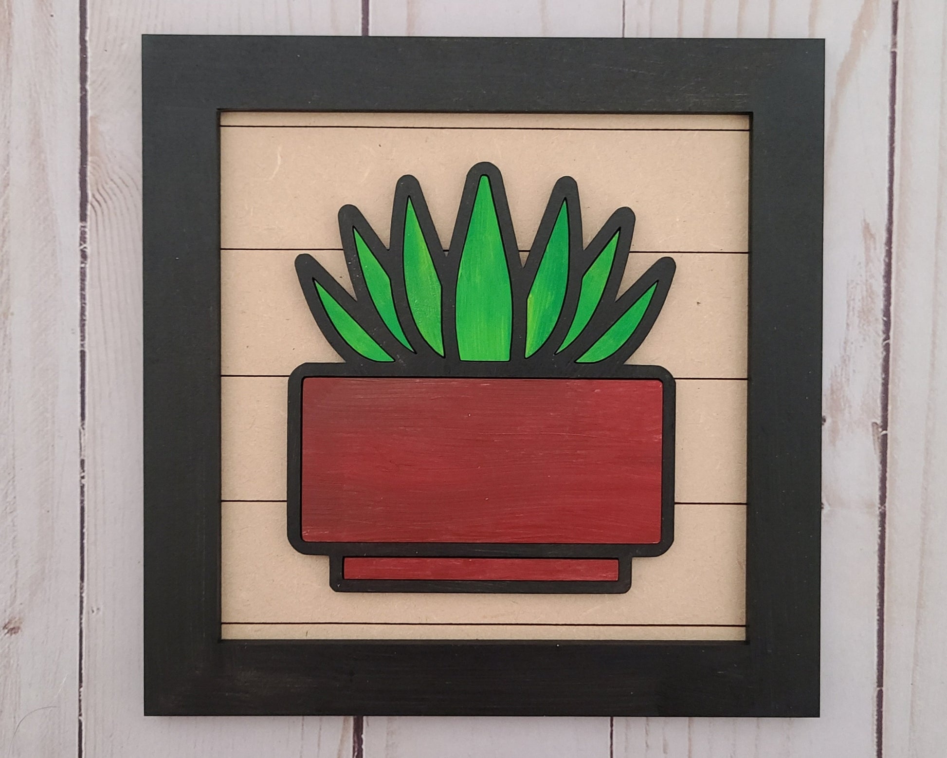 Succulent Craft DIY Paint Party Kit Craft Kit for Adults #2621 - Multiple Sizes Available - Unfinished Wood Cutout Shapes