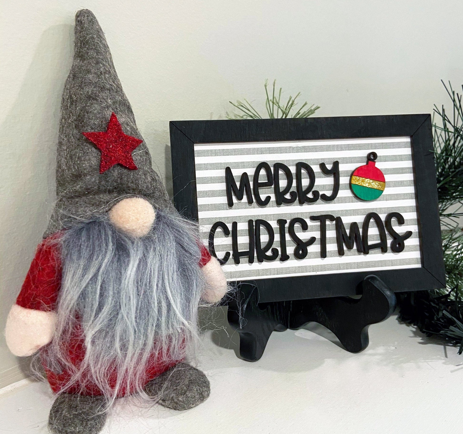 Merry Christmas Decor Christmas Elf Red Elf Decor  DIY Paint kit #2811 - Multiple Sizes Available - Unfinished Wood Cutout Shapes