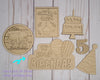 Make A Wish Birthday Decor Kit  DIY Paint kit #2664 - Multiple Sizes Available - Unfinished Wood Cutout Shapes