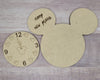 Mouse Home Interchangeable pieces NEW YEARS CLOCK #2221 - Unfinished Wood shape cutouts Paint kits