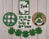 Shamrock Bunting Banner Craft DIY Paint Party Kit Craft Kit for Adults #2730 - Multiple Sizes Available - Unfinished Wood Cutout Shapes