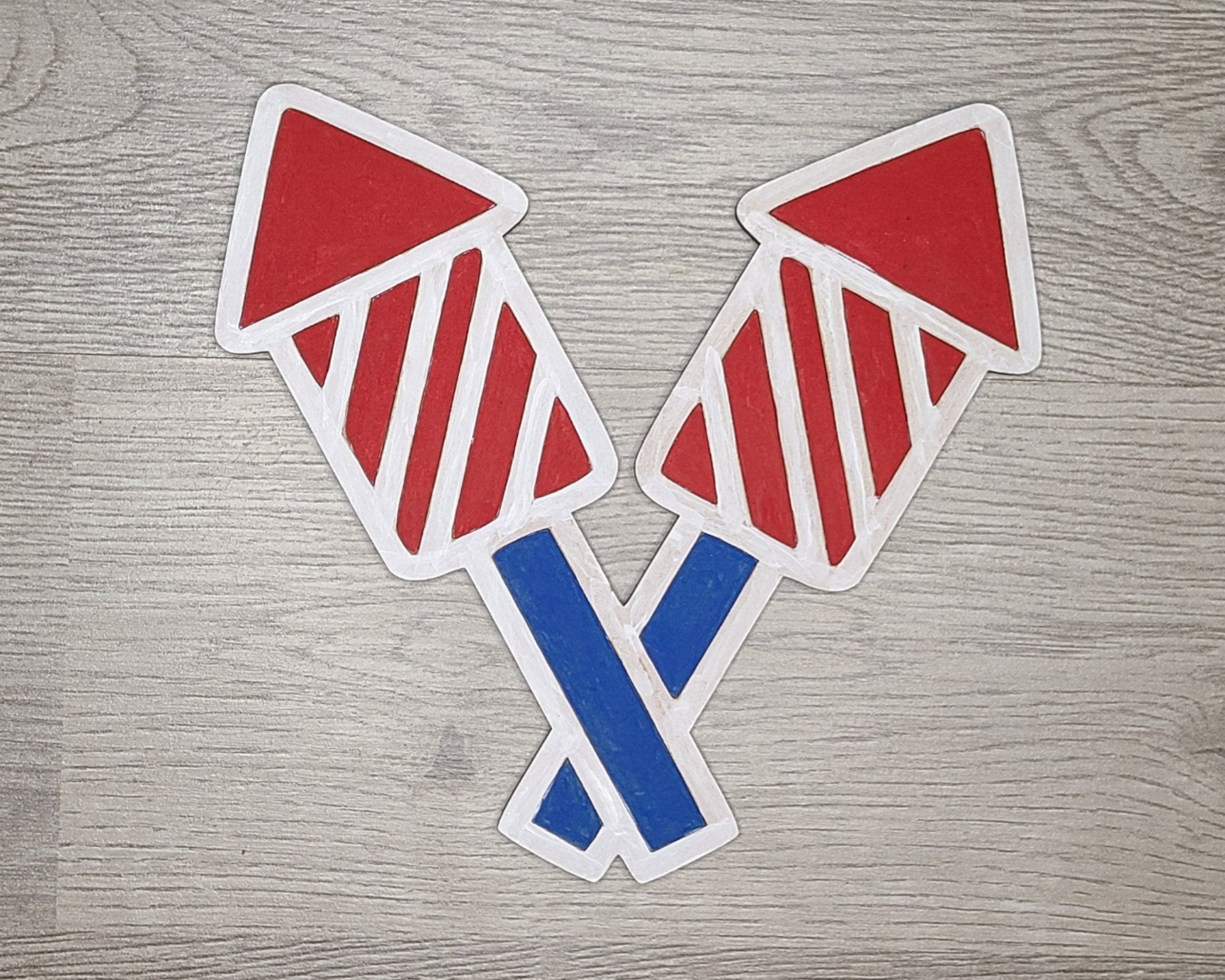 Fireworks Fireworks 4th of July Independence Day Kit DIY Paint kit #2265 - Multiple Sizes Available - Unfinished Wood Cutout Shapes