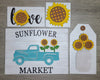 Sunflower Market Sign DIY Paint kit #2274 - Multiple Sizes Available - Unfinished Wood Cutout Shapes