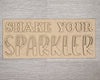 Shake your Sparkers 4th of July DIY Craft Kit #2945 - Multiple Sizes Available - Unfinished Wood Cutout Shapes