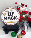 Elf Magic Snow Globe  DIY Paint kit #2809 - Multiple Sizes Available - Unfinished Wood Cutout Shapes
