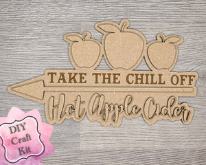 Apple Cider Fall Craft DIY Halloween Craft Kit DIY Craft Kit #2876 - Multiple Sizes Available - Unfinished Wood Cutout Shapes