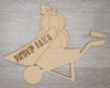 Wheel Barrow of Pumpkins Kit Fall DIY Halloween Craft Kit DIY Craft Kit #2871 - Multiple Sizes Available - Unfinished Wood Cutout Shapes