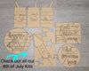 Red White Boom Craft Kit 4th of July DIY Craft Kit #2863 - Multiple Sizes Available - Unfinished Wood Cutout Shapes