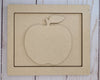 Apple Framed Back to School DIY Craft Kit #2308 - Multiple Sizes Available - Unfinished Wood Cutout Shapes