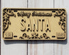 Christmas License Plate SANTA Christmas Craft DIY Paint kit #2319 - Multiple Sizes Available - Unfinished Wood Cutout Shapes